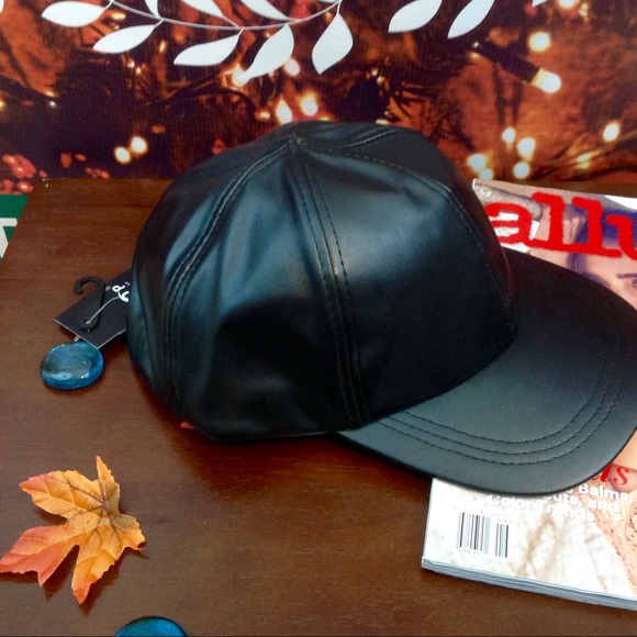 POP Fashion Wear Leather Like Cap Hat OS B… - Picture 1 of 4
